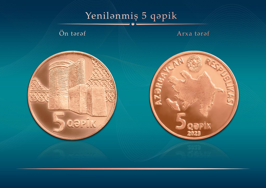 Yenilənmiş 5 qəpiklik tədavülə buraxıldı