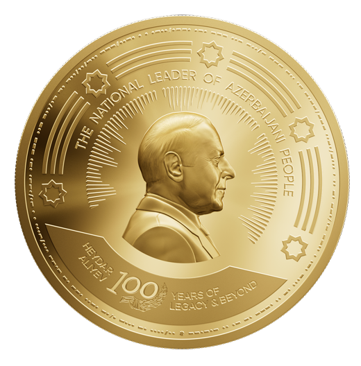 “AzerGold” Heydər Əliyevin 100 illiyinə həsr olunan qızıl sikkə təqdim edib